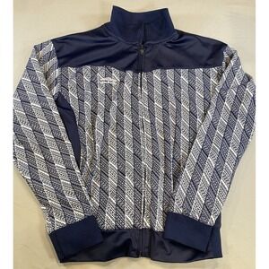 Umbro Jacket Mens Medium Blue Polyester Mock Neck Full Zip United‎ States Logo